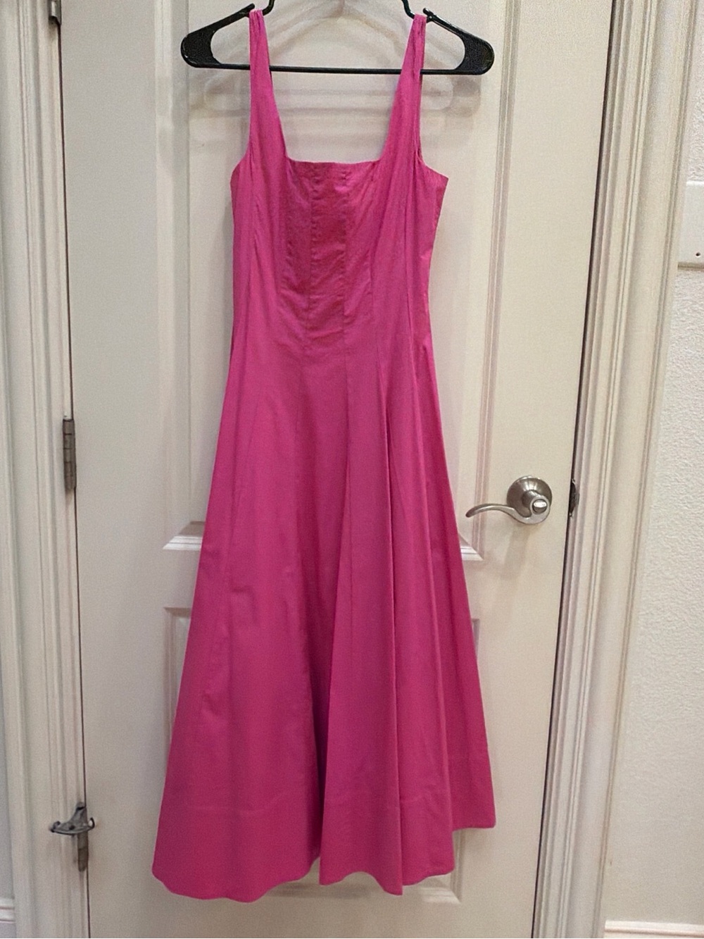 STAUD Hot Pink Sleeveless Maxi Dress